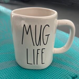 Rae Dunn White 'Mug Life' Ceramic Mug